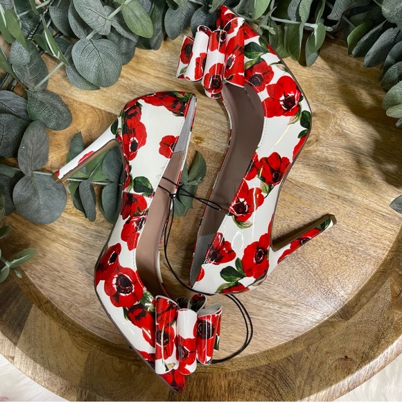 NEW Betsey Johnson - Prince Floral Print Bow Detail Pump 5.5 - Picture 14 of 15